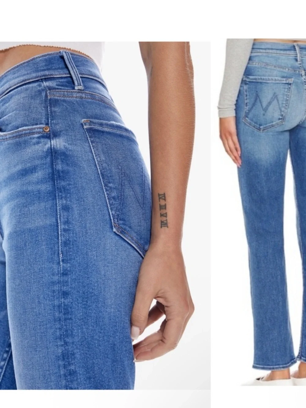 MOTHER The Tomcat High-Rise Jeans Wash Layover Sz 24 - Picture 16 of 16